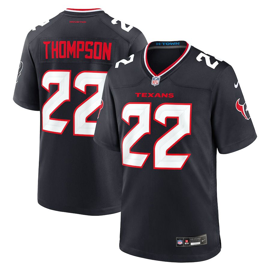 Men Houston Texans #22 Josh Thompson Nike Navy Team Game NFL Jersey->houston texans->NFL Jersey